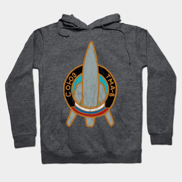 Retro Cosmonaut Mission Patch Hoodie by Slightly Unhinged